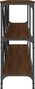 vidaXL Τραπέζι Κονσόλα Καφέ Δρυς 180x30x75 εκ. Επεξ. Ξύλο/Σίδηρος