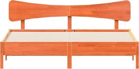 vidaXL Σκελετός Κρεβ. Χωρίς Στρώμα Καφέ Κεριού 160x200 εκ Μασίφ Πεύκο