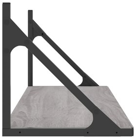 vidaXL Ραφιέρες Τοίχου 2 τεμ. Γκρι Sonoma 80x25x25,5 εκ. Επεξ. Ξύλο