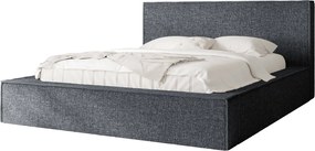 Επενδυμένο Κρεβάτι Glexi-Γκρι-140 x 200