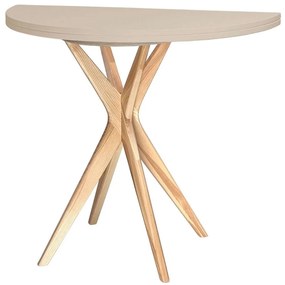 Τραπέζι Επεκτεινόμενο Jubi JUBITEXHR4 Φ90x75cm Natural-Beige Mdf, Wood