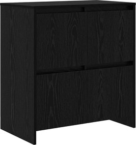vidaXL Πλαϊνό γραφείο με συρτάρι 3 pcs Μαύρη Οξυά 70 x 41 x 75 εκ.