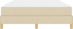 vidaXL Κρεβάτι με ελατήρια με στρώμα Κρεμ 140 x 200 cm ύφασμα