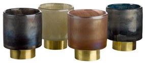 Tealight Holder POLS POTTEN σετ 4 τεμ σε διαφορετικά χρώμματα με μπρούντζινη λεπτομέρεια 140-225-051-051