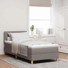 vidaXL Κρεβάτι Box Spring με Στρώμα & LED Ταπ 80x200 εκ. Ύφασμα