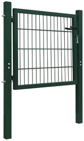 Πόρτα Περίφραξης Πράσινη 105 x 150 εκ. Ατσάλινη - Πράσινο