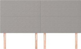 vidaXL Κεφαλάρι Ανοιχτό Γκρι 200x5x118/128 εκ. Ύφασμα
