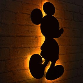 Διακοσμητικό Τοίχου Με Φως Led Mickey Mouse 395NGR1901 32x50cm Yellow-Black Wallity Mdf
