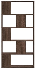 Βιβλιοθήκη 5 Επιπέδων Καφέ Δρυς 80,5x23,5x162,5εκ Επεξεργ. Ξύλο - Καφέ