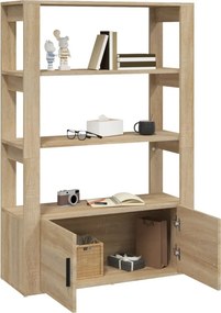 vidaXL Ντουλάπι Sonoma Δρυς 80x30x119,5 εκ. από Επεξεργασμένο Ξύλο