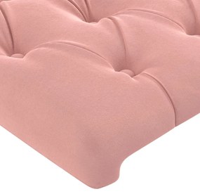 vidaXL Κεφαλάρι Κρεβατιού Ροζ 100x7x78/88 εκ. Βελούδινο