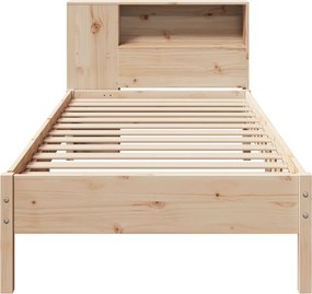vidaXL Κρεβάτι Βιβλιοθήκη Χωρίς Στρώμα 75x190 εκ Μασίφ Ξύλο Πεύκο