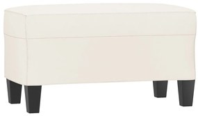 vidaXL Πάγκος Κρεμ 70x35x41 εκ. από Συνθετικό Δέρμα