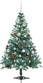 vidaXL Τεχνητό Χριστουγεννιάτικο Δέντρο Πράσινο 150 cm PVC και Χάλυβας