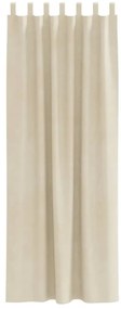 vidaXL Κουρτίνες με κουρτίνες 2 pcs Κρεμ 140 x 225 cm Βελούδο