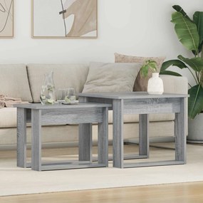 vidaXL Σετ Τραπεζιού Για Καφέ 2 pcs Γκρίζο Σονομα 50 x 52 x 42 εκ