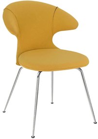 Καρέκλα Τραπεζαρίας Time Flies Horizons S 590-09C5901-2 57x59x83cm Yellow-Chrome Umage Steel,Polyester