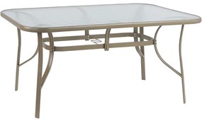 Τραπέζι Κήπου Bruno HM5145.04 150x90x72cm Champagne