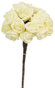 Artekko Roses Bouquet Μπουκέτο με Τεχνητά Τριαντάφυλλα Λάτεξ Εκρού (14x14x65)cm