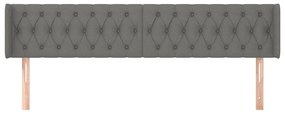 vidaXL Κεφαλάρι με Πτερύγια Σκούρο Γκρι 183x16x78/88 εκ. Υφασμάτινο