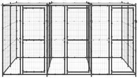 vidaXL Κλουβί Σκύλου Εξωτερικού Χώρου με Στέγαστρο 7,26 μ² από Ατσάλι