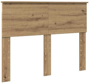 vidaXL Κεφαλάρι με κεφαλάρι Artisan Oak 135 cm Επεξεργασμένο ξύλο