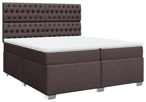 ΚΡΕΒΑΤΙ BOXSPRING ΜΕ ΣΤΡΩΜΑ ΣΚΟΥΡΟ ΚΑΦΕ 200X200 ΕΚ. ΥΦΑΣΜΑΤΙΝΟ 3292905