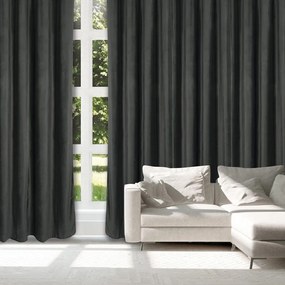 Κουρτίνα 2232 Με Τρουκς Dark Grey Das Home 140X270cm Πολυέστερ