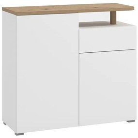 Μπουφές - Κομότα ATERNO 103 2K1F2V Λευκό - Artisan Oak 103x40x94εκ. 103x40x94 εκ.