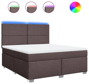 ΚΡΕΒΑΤΙ BOXSPRING ΜΕ ΣΤΡΩΜΑ ΣΚΟΥΡΟ ΚΑΦΕ 180X200 ΕΚ ΥΦΑΣΜΑΤΙΝΟ 3292863