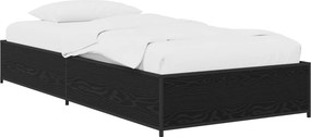 vidaXL Σκελετός Κρεβατιού Μαύρη Δρυς 80 x 200 cm Επεξεργασμένο Ξύλο
