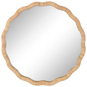 Τοίχο καθρέφτη Home ESPRIT Φυσικό Scandi 80 x 4,5 x 80 cm