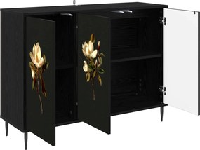 vidaXL Πλαϊνό γραφείο BREMEN Μαύρη Δρυς 102 x 33 x 76 εκ.