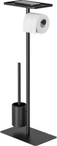 Brix black σταντ χαρτιού υγείας + πιγκάλ με ράφι Sealskin