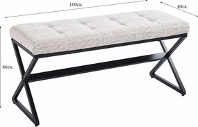 Ταμπουρέ (100x40x46) Spitishop Genk Beige