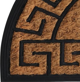 vidaXL Πατάκι Εισόδου Ημικυκλικό 45 x 75εκ. Καουτσούκ και Κοκοφοίνικας