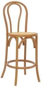 Σκαμπό μπαρ Thonet  φυσικό ξύλο οξιάς-έδρα φυσικό rattan 41x50x105εκ Model: 263-000039