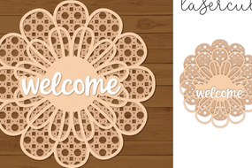 Intra απο ξύλο plywood 3mm-4mm πάχος – Rattan Sign Lasercut - Πρότυπο Lasercut Δίασταση  40x30 cm INTRAFABR-121369170