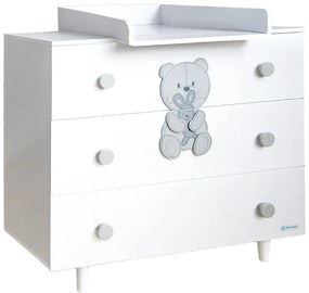 Παιδική Συρταριέρα - Αλλαξιέρα (90x53x85) Bebe Stars Polar White 451-12