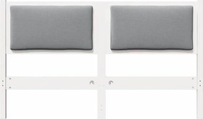 vidaXL Κεφαλάρι Άλλο Λευκό 160 cm Μασίφ ξύλο πεύκου