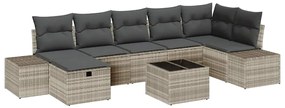 vidaXL Σετ Καναπέ με μαξιλάρι 8 pcs συνθετικό ρατάν