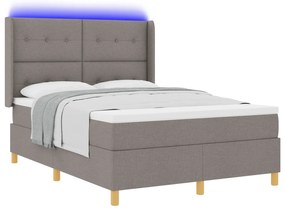 vidaXL Κρεβάτι με Στρώμα & LED Ταμπά 140x190 cm Υλικό