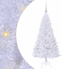 vidaXL Τεχνητό Χριστουγεννιάτικο Δέντρο Λευκό 120 cm PVC και Ατσάλι