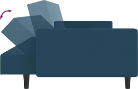 vidaXL Καναπές Κρεβάτι Διθέσιος Μπλε Βελούδινος