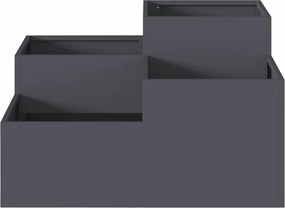 vidaXL Γλάστρα Κήπου Ανθρακί 80 x 80 x 48 εκ. Ατσάλι