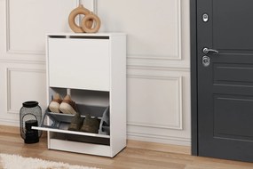 Παπουτσοθήκη Λευκό PIZOR 51x26x84