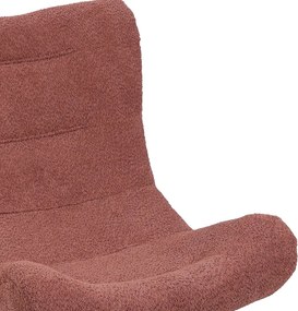 Πολυθρόνα-μπερζέρα Silla pakoworld μπουκλέ ύφασμα σε σάπιο μήλο απόχρωση 97x80x100εκ