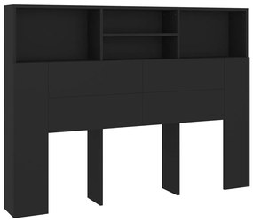 Κεφαλάρι Με Αποθηκευτικό Χώρο Μαύρο 140 x 19 x 103,5 εκ. - Μαύρο