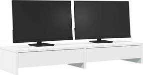 vidaXL Βάση Οθόνης με Συρτάρια Λευκή 100x27x15 εκ. από Τεχνητό Ξύλο