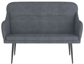vidaXL Πάγκος Σκούρο Γκρι 110x76x80 εκ. Βελούδινος